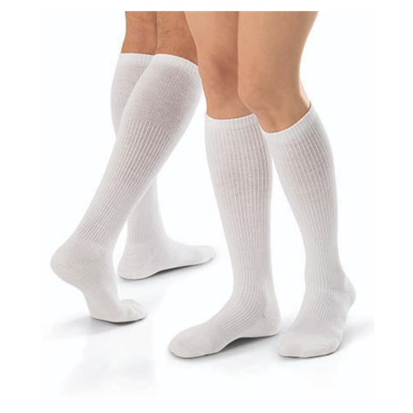 Socks Compression Diabetic Jobst Sensifoot Knee High Closed Toe Sm Unsx Wht 1/Pr